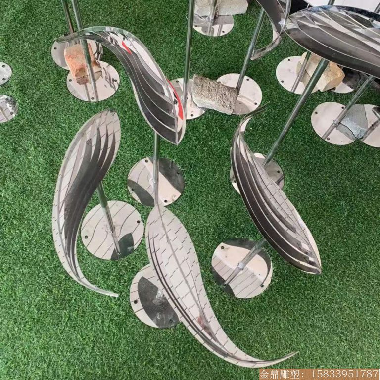 不锈钢小鱼 景观抽象小鱼雕塑4