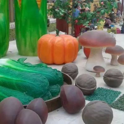 厂家制作玻璃钢彩绘景观雕塑 水果蔬菜农作物景观雕塑设计